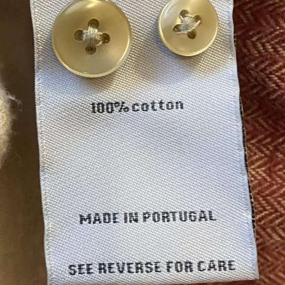 Portuguese Flannel, Beige/Red/Blue, 'Coachella' Check Flannel Button Down, XL - Picture 8 of 10